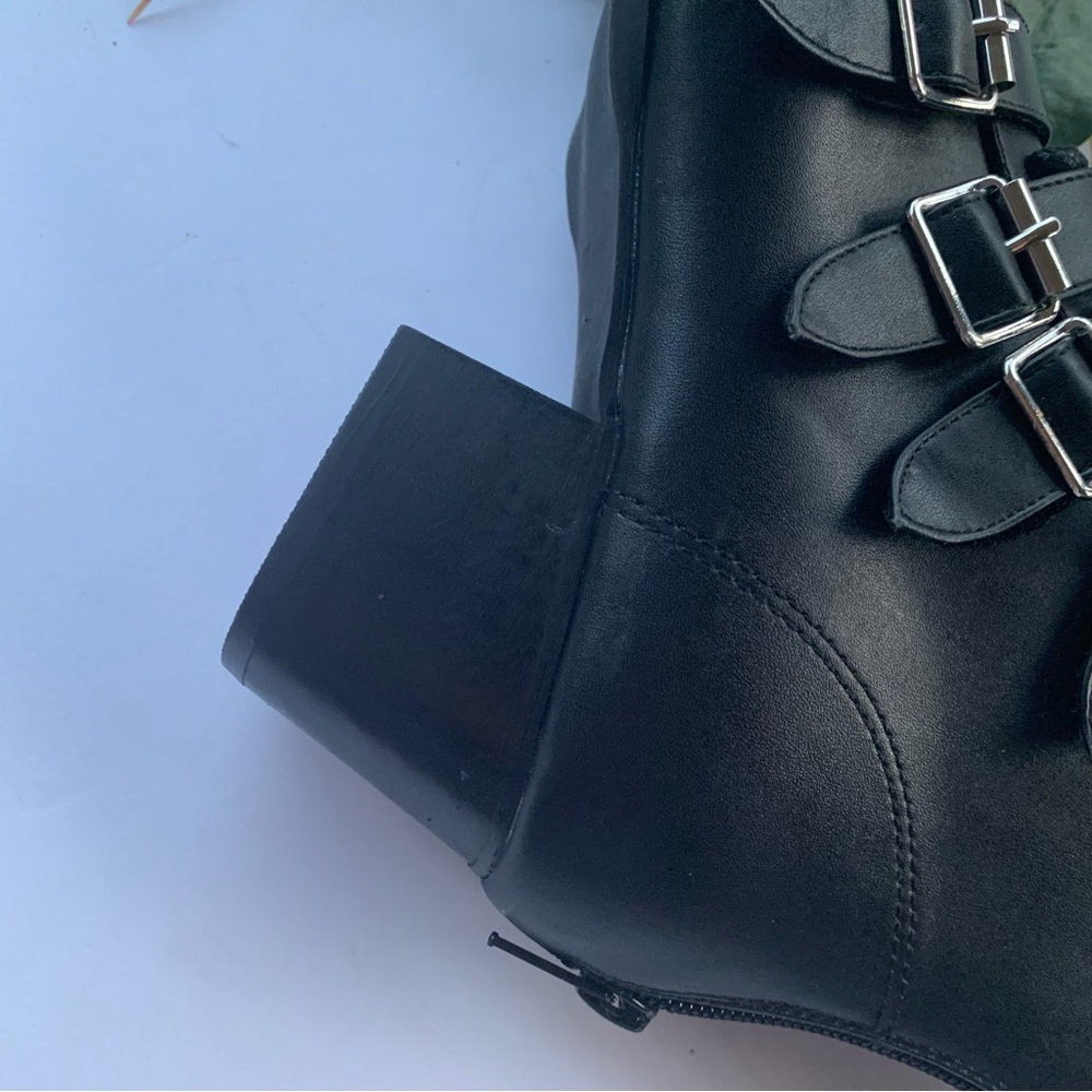 Strange Cvlt Coven Vegan Leather Boots in Black - Picture 9 of 11